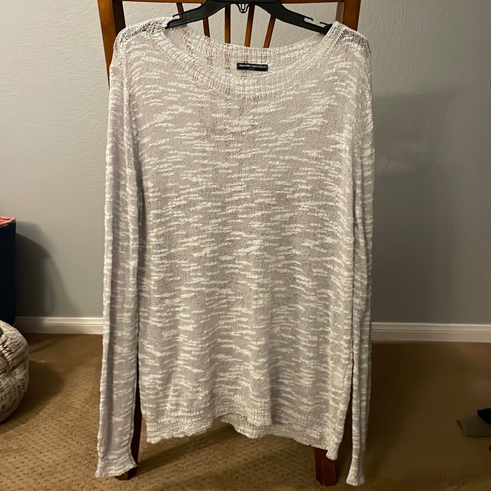 Brandy Melville Heathered Gray Knit Long Sleeve